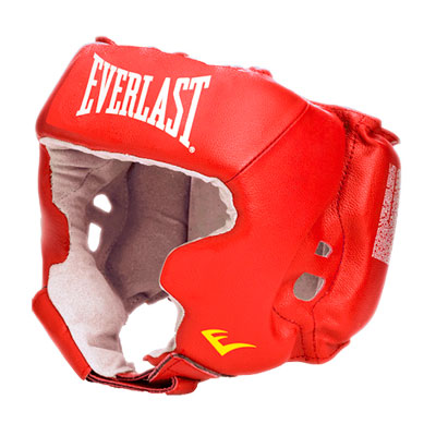 Шлем боксерский Everlast USA Boxing Cheek с защитой щек, для соревнований, красный, L, красный