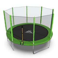 Батут DFC Trampoline Fitness с сеткой 12ft Светло-зелёный – фото