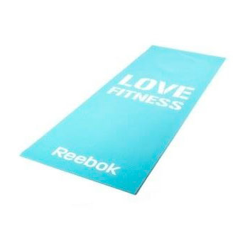 Коврик для йоги и фитнеса Reebok Love, 4 мм, голубой – фото