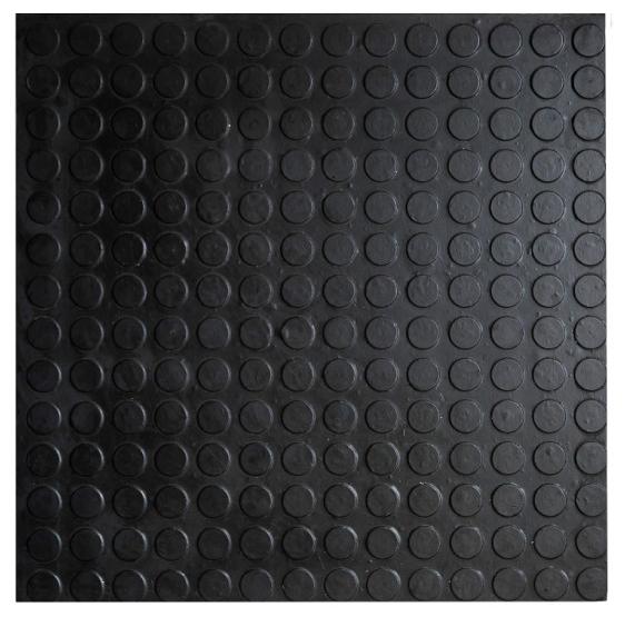 Резиновая плитка Фишка, 9 мм, 1000*1000 мм, чёрный – фото