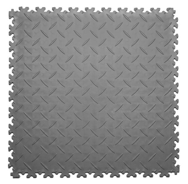 Плитка ПВХ Standart Diamond, 7 мм, 500*500, серый – фото
