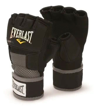 Снарядные перчатки Everlast Evergel, гелевые, чёрный – фото
