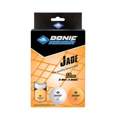 Мячики для н/тенниса DONIC JADE 40+ 12 штук, белый + оранжевый – фото