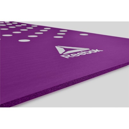 Коврик для йоги и фитнеса Reebok «Белые пятна», 7 мм, каучук, фиолетовый – фото