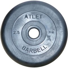 Диск обрезиненный BARBELL ATLET 2,5 кг / диаметр 26 мм – фото