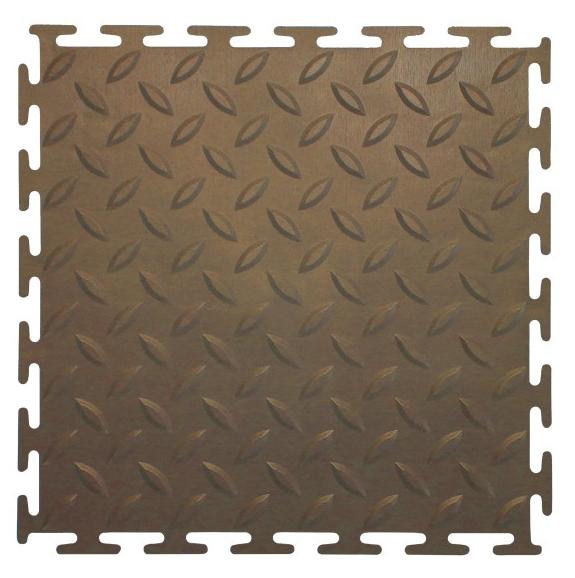 Плитка ПВХ Mini Grain, 5 мм, 250*250, коричневый – фото