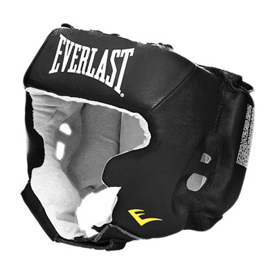 Шлем боксерский Everlast USA Boxing Cheek с защитой щек, для соревнований, красный, S, чёрный