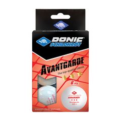 Мячики для н/тенниса DONIC AVANTGARDE 3* 40+, 6 штук, белый – фото