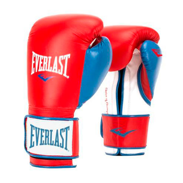 Боксерские перчатки Everlast Powerlock PU, тренировочные, красный – фото