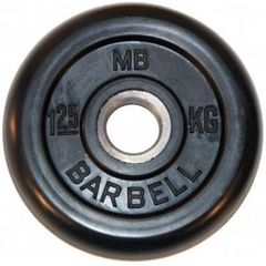 Диск обрезиненный BARBELL MB (металлическая втулка) 1.25 кг / диаметр 26 мм – фото