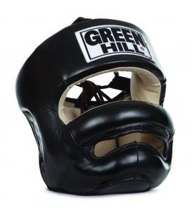 Шлем боксерский Green Hill PROFESSIONAL HGP-4044, с бампером, тренировочный, чёрный – фото