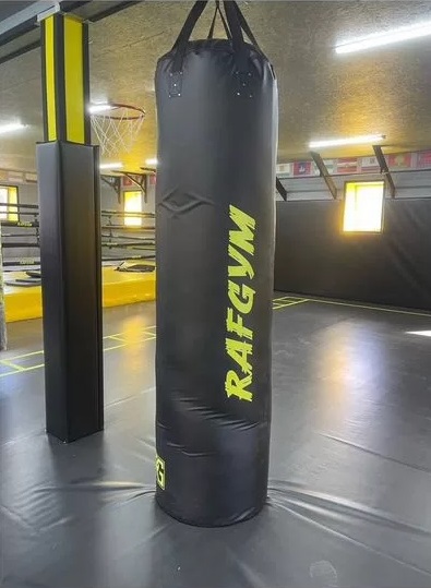 Боксерский мешок RAFGYM напольно-подвесной для muay thai, чёрный – фото