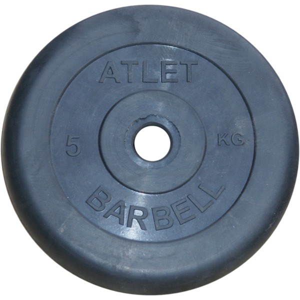 Диск обрезиненный BARBELL ATLET 5 кг / диаметр 31 мм – фото