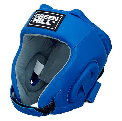 Шлем боксерский Green Hill TRIUMPH HGT-9411FBR, одобренный Федерацией Бокса России, для соревнований, синий – фото