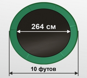 ARLAND Батут премиум 10FT с внутренней страховочной сеткой и лестницей (Dark green) – фото