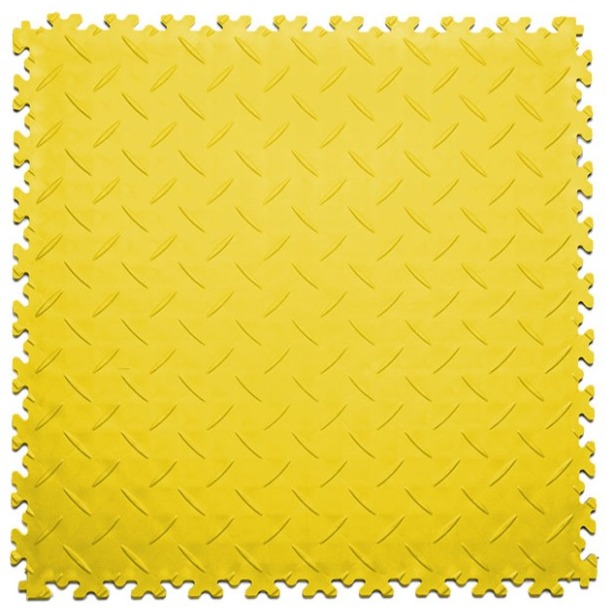 Плитка ПВХ Standart Diamond, 7 мм, 500*500, жёлтый – фото