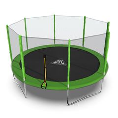 Батут DFC Trampoline Fitness с сеткой 14ft Светло-зелёный – фото