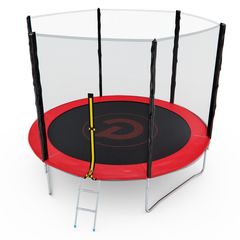 Батут с сеткой DFC PELPO 10ft с лестницей, RED – фото