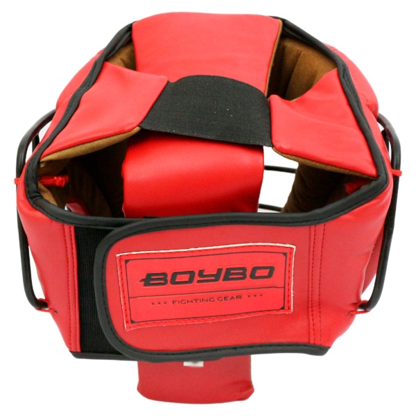 Шлем для рукопашного боя BoyBo Flexy BP2005, с металлической решеткой, красный – фото