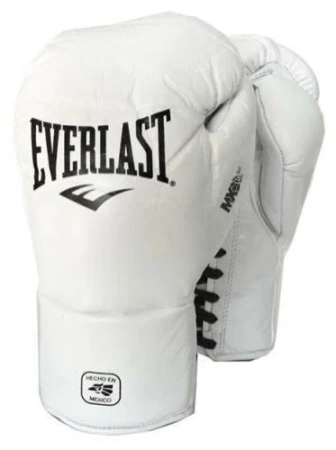 Боксерские перчатки Everlast MX Pro Fight, для соревнований, белый – фото