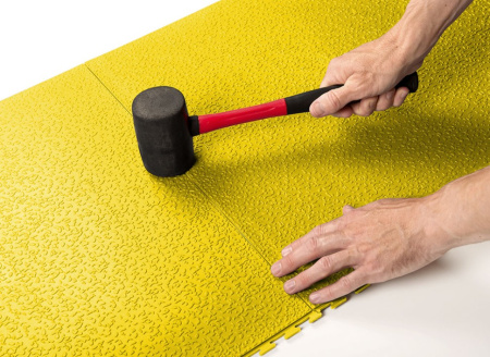 Плитка ПВХ Standart Text, 7 мм, 500*500, жёлтый