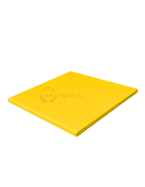  Мат спортивный SportPanda, 1 х 1 х 0.04 м, тент ПВХ + пенополиэтилен, с липучкой, жёлтый