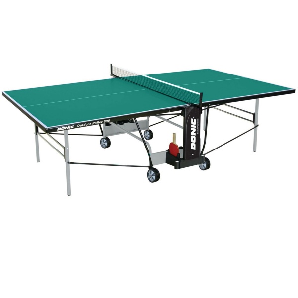 Теннисный стол DONIC OUTDOOR ROLLER 800-5, складной, зелёный – фото