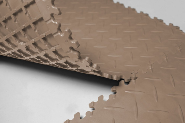 Плитка ПВХ Standart Diamond, 7 мм, 500*500, бежевый