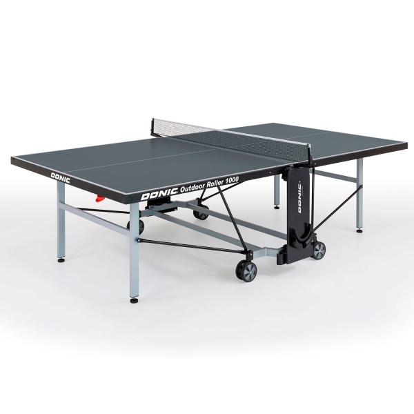 Теннисный стол DONIC OUTDOOR ROLLER 1000, складной, серый – фото