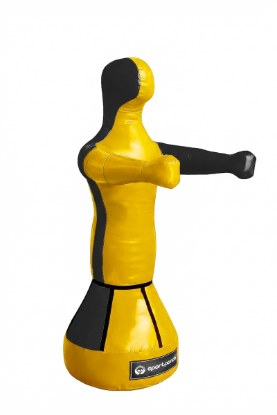 Детский манекен для бокса и спарринга Герман 90 см, 40 кг, жёлтый/чёрный