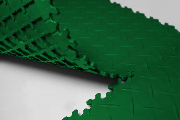 Плитка ПВХ Standart Diamond, 7 мм, 500*500, зелёный