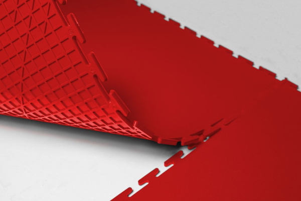 Плитка ПВХ Standart Flat, 5 мм, 500*500, красный