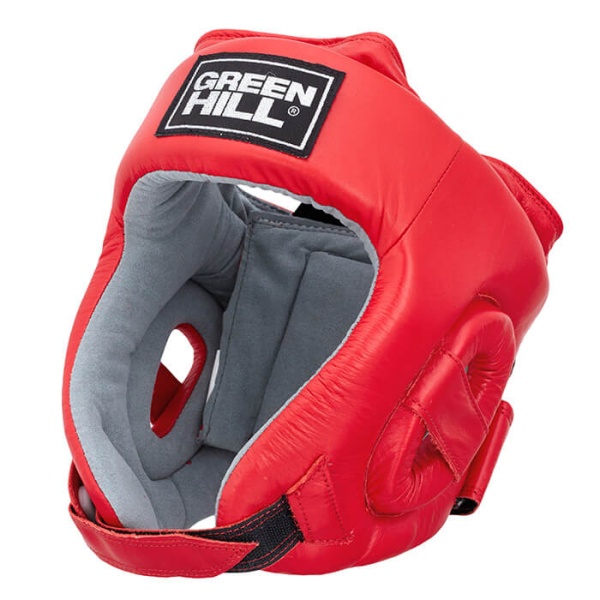 Шлем боксерский Green Hill TRAINING, для соревнований, красный – фото