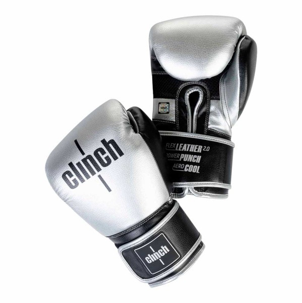 Боксерские перчатки Adidas Clinch Puhcn 2.0, тренировочные, серебристый – фото