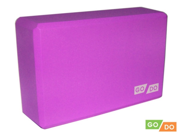 Блок для йоги GO DO, фиолетовый – фото
