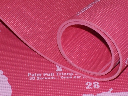 Коврик для йоги и фитнеса RW-6-МА, 6 мм, ПВХ, розовый – фото