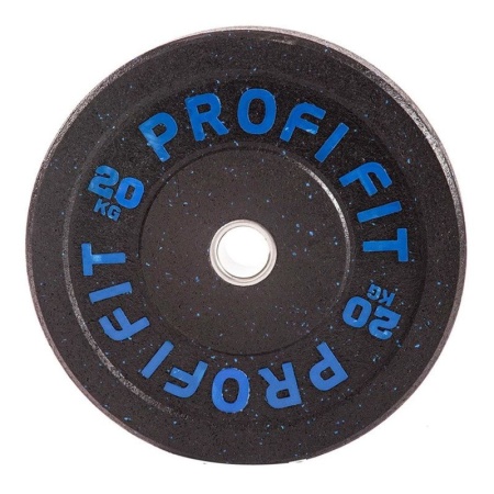 Диск для штанги HI-TEMP, 20 кг / диаметр 51 мм, с цветными вкраплениями – фото