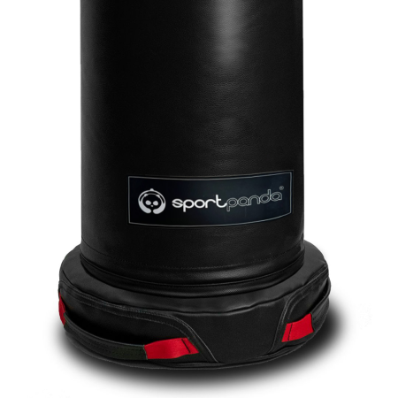 Напольный боксерский мешок SportPanda, натуральная кожа, 200 см, D-35 см,  54 кг – фото