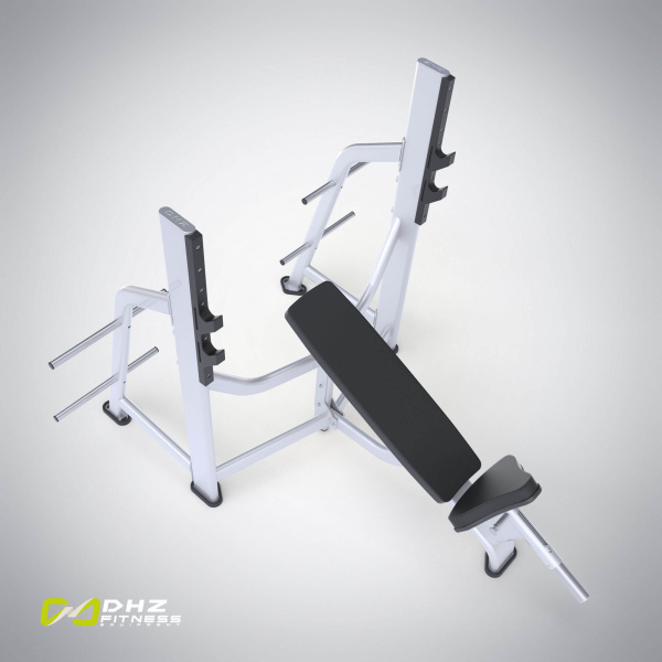 Скамья-стойка для жима под углом вверх E-7042 (Olympic Bench Incline) – фото