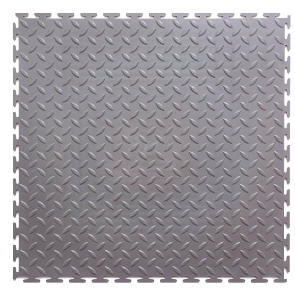 Плитка ПВХ Standart Grain, 4 мм, 500*500, серый