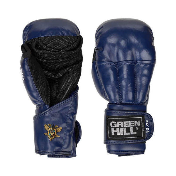 Перчатки для рукопашного боя Green Hill OFRB Approved PG-2047F, для тренировок и соревнований, синий – фото