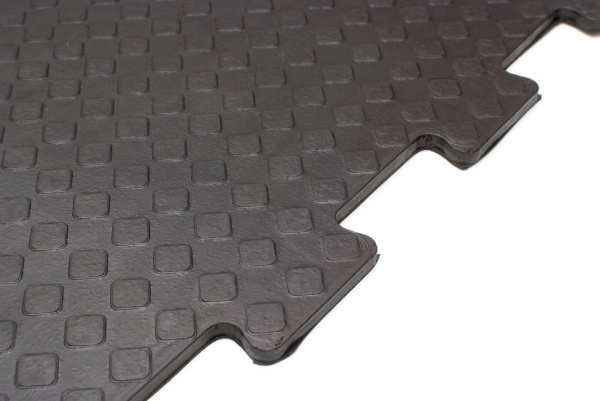 Резиновая плитка МАХ-2, 10 мм, 500*500 мм, чёрный – фото