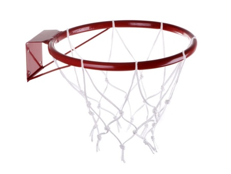 Кольцо баскетбольное, 38 см, с сеткой – фото