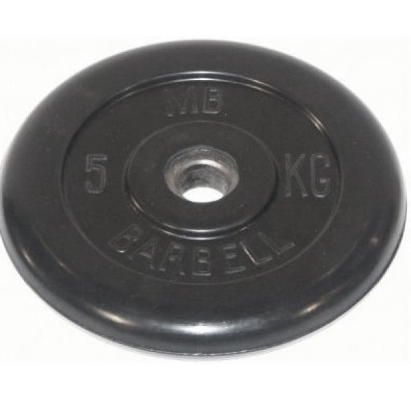 Диск обрезиненный BARBELL MB (металлическая втулка) 5 кг / диаметр 51 мм – фото