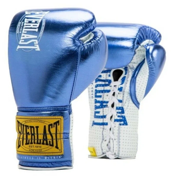 Боксерские перчатки Everlast 1910 Classic, для соревнований, синий – фото