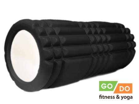 Валик-ролл для йоги и фитнеса GO DO SX3-33, массажный, чёрный – фото