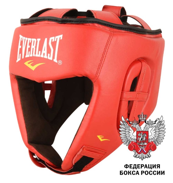 Шлем боксерский Everlast Amateur Competition PU FBR, для соревнований, S, красный
