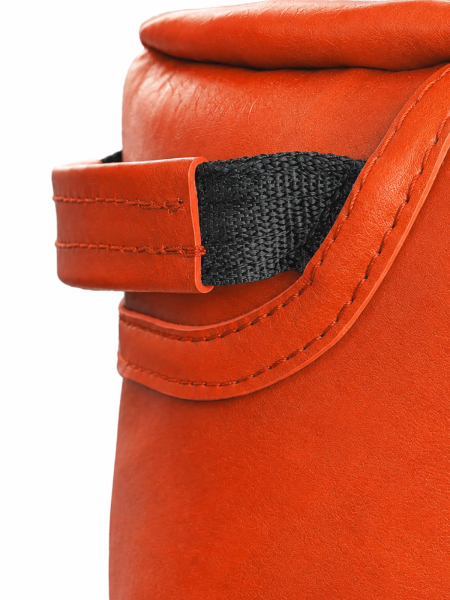 Напольный боксерский мешок ORANGE, натуральная кожа, 140 см, D-35 см, 45 кг – фото