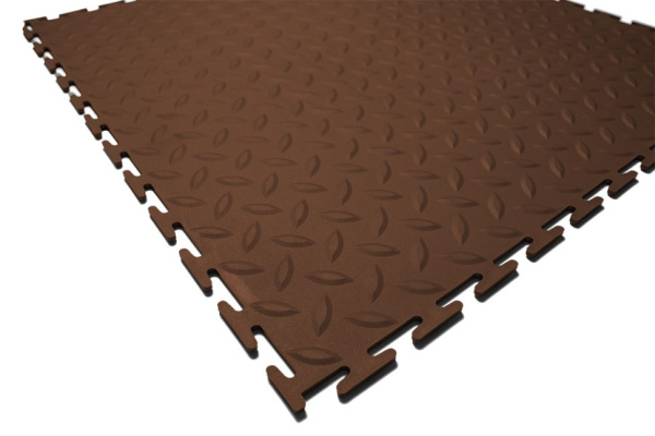 Плитка ПВХ Standart Grain,4 мм, 500*500, коричневый