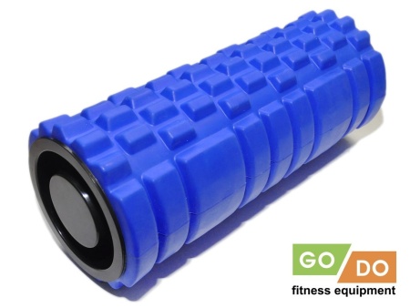 Валик-ролл для фитнеса и йоги GO DO GZ5-33, 33 x 14 см, массажный, синий – фото